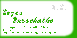 mozes marschalko business card